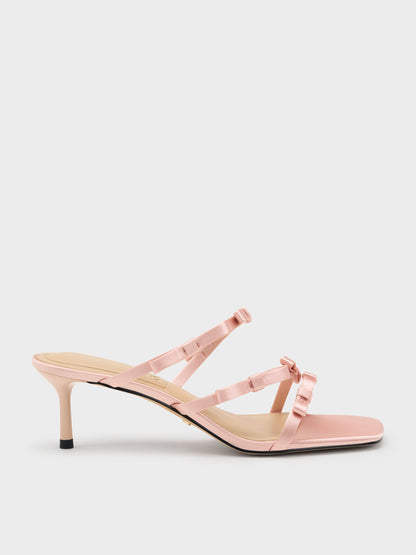 CHARLES & KEITH Discount / Jessy Bow Heeled Sandals - Pink