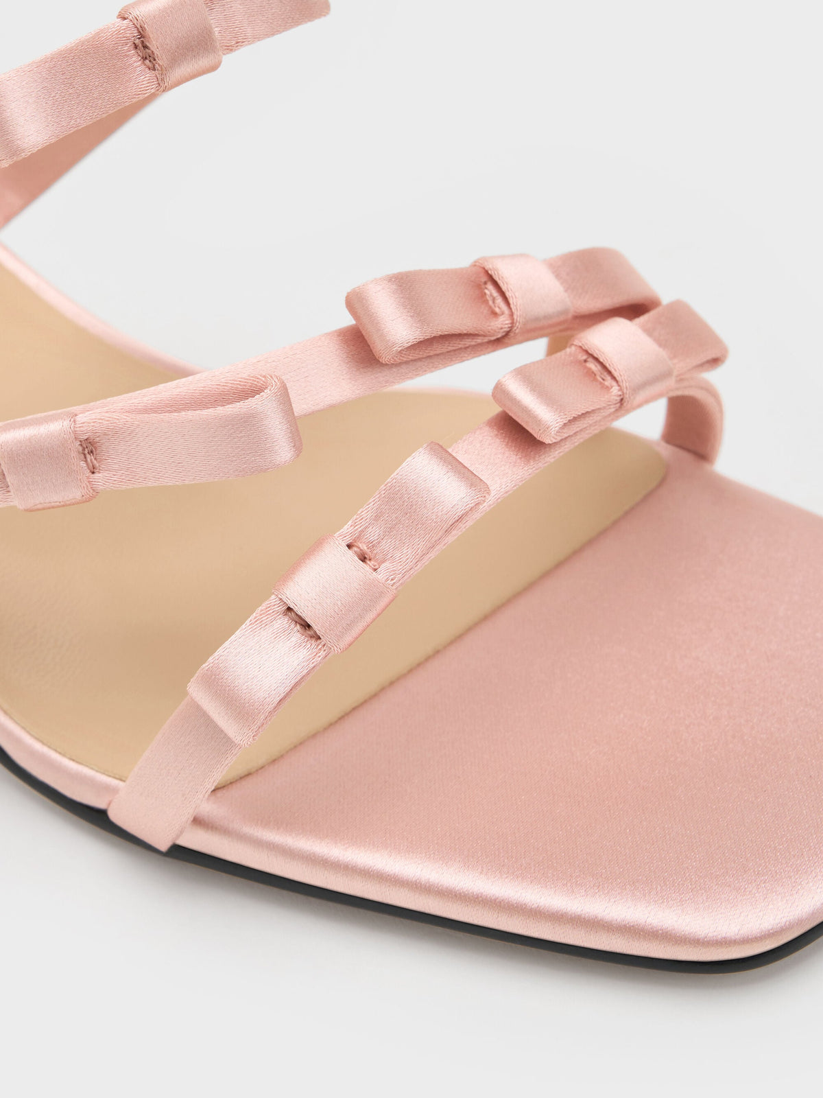 CHARLES & KEITH Discount / Jessy Bow Heeled Sandals - Pink