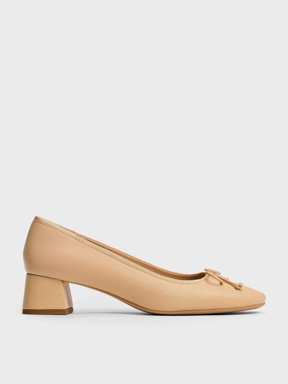 CHARLES & KEITH Popular / Bow Ballet Pumps - Sand