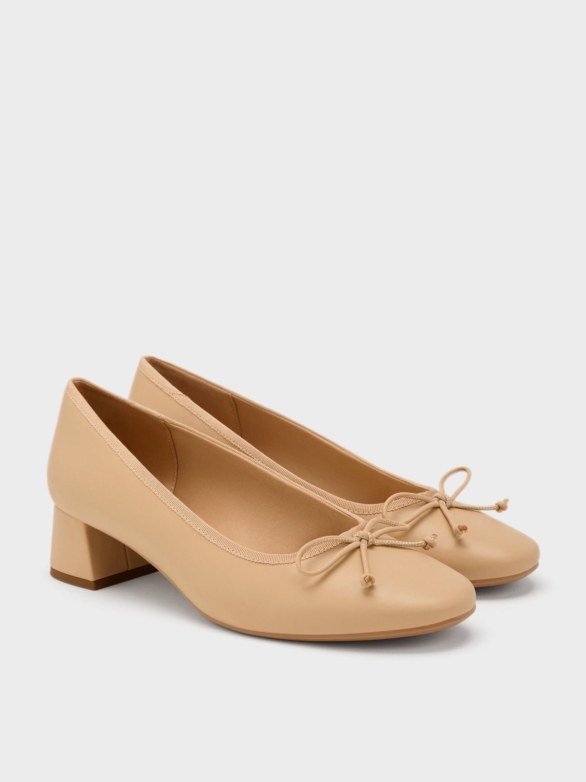 CHARLES & KEITH Popular / Bow Ballet Pumps - Sand