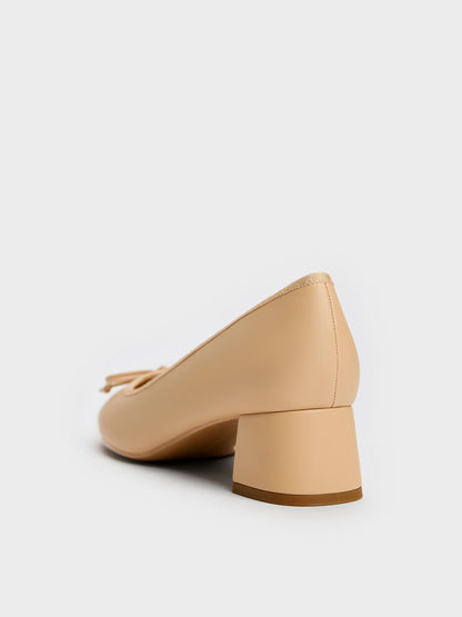 CHARLES & KEITH Popular / Bow Ballet Pumps - Sand