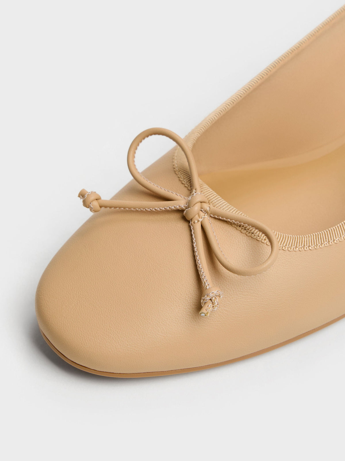 CHARLES & KEITH Popular / Bow Ballet Pumps - Sand