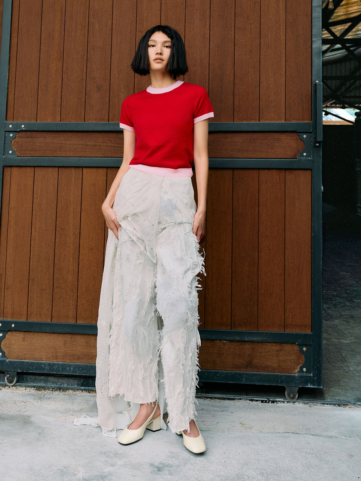 CHARLES & KEITH Smart Buy / Danni Patent Slingback Pumps - Chalk
