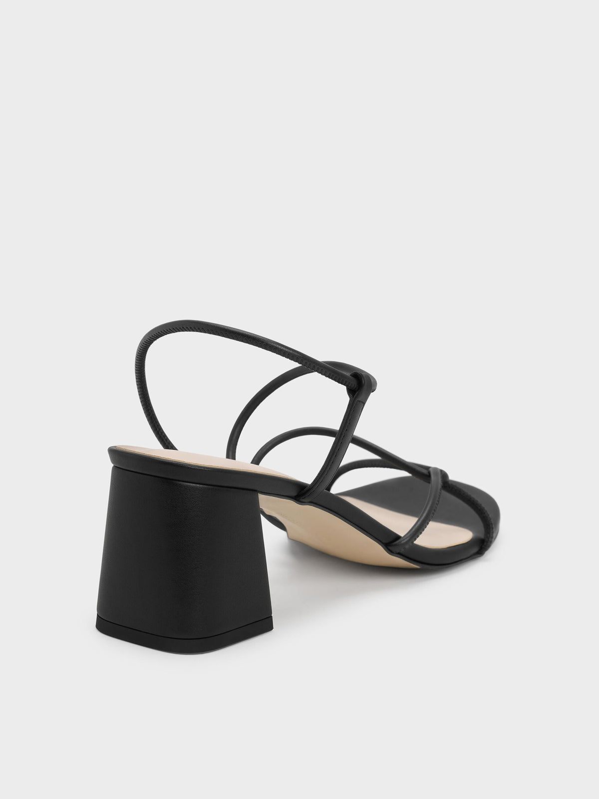 CHARLES & KEITH Smart Buy / Meadow Strappy Block Heel Sandals - Black