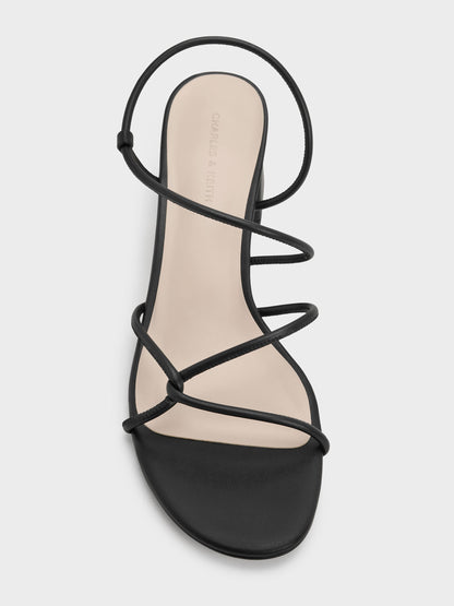 CHARLES & KEITH Smart Buy / Meadow Strappy Block Heel Sandals - Black