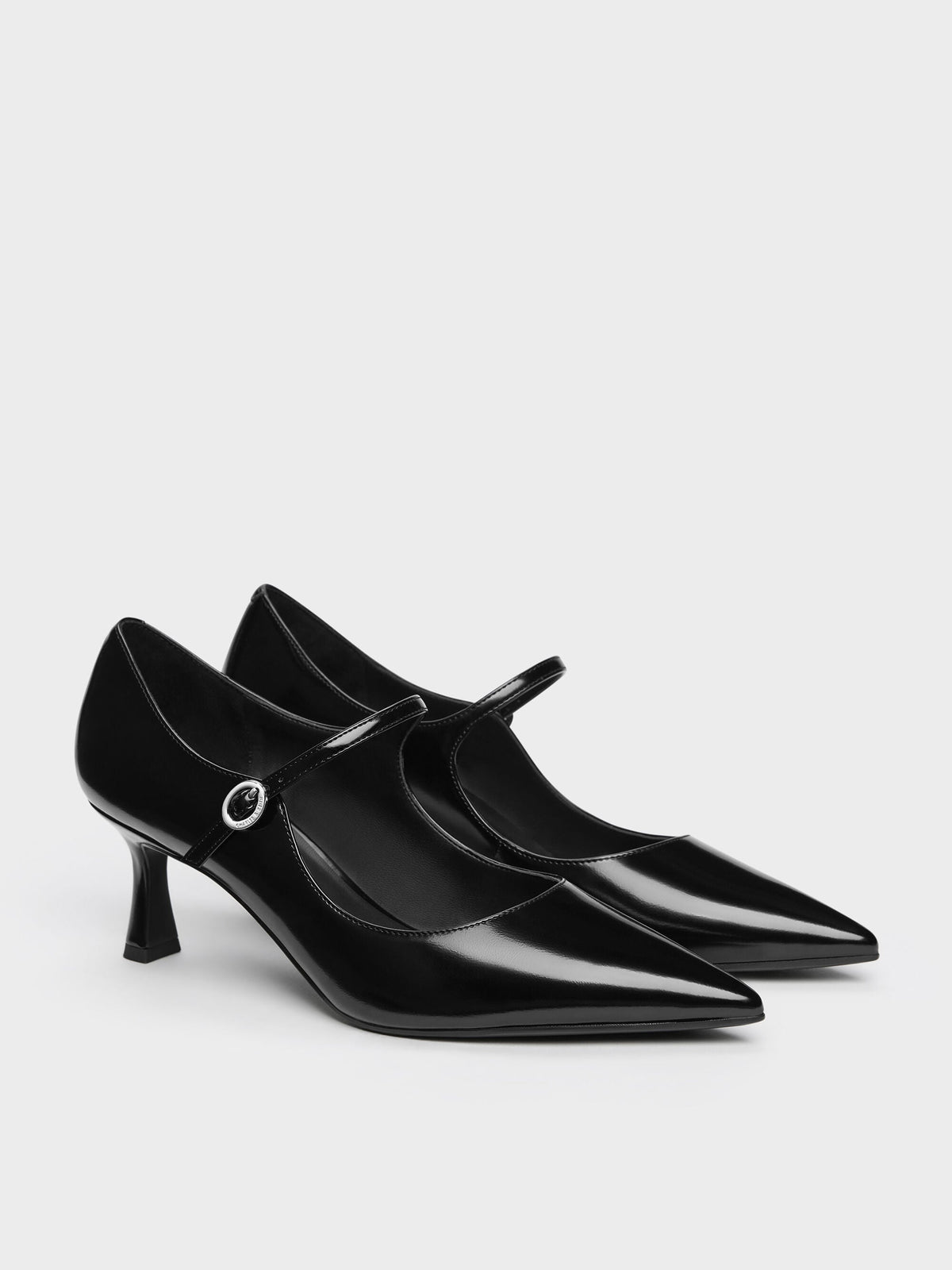 CHARLES & KEITH Sale / Pointed Mary Jane Pumps - Black Box