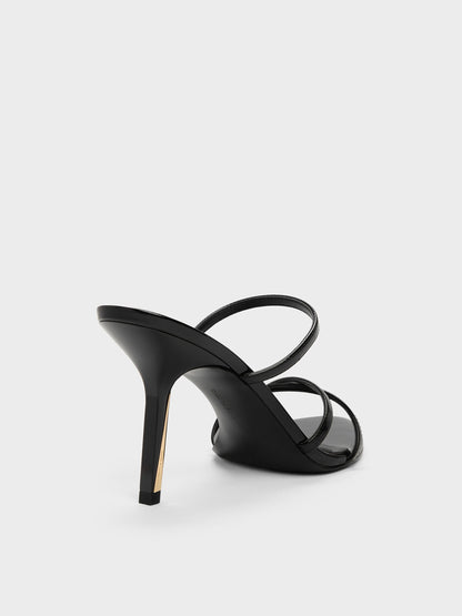 CHARLES & KEITH Best Seller / Taylen Strappy Heeled Mules - Black Box