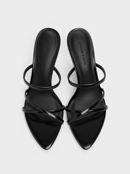 CHARLES & KEITH Best Seller / Taylen Strappy Heeled Mules - Black Box