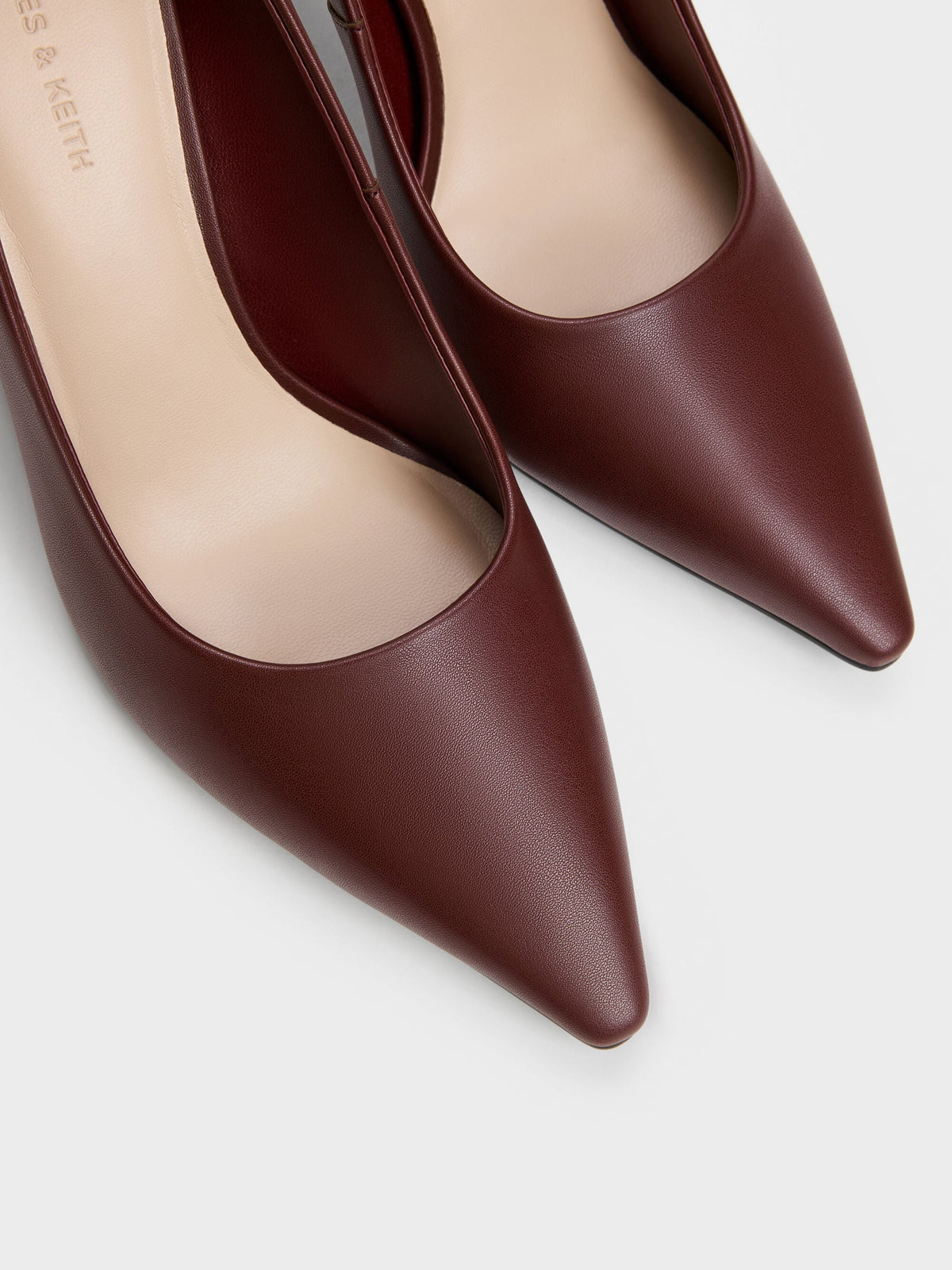 CHARLES & KEITH Value / Kerra Pointed High Heels - Burgundy