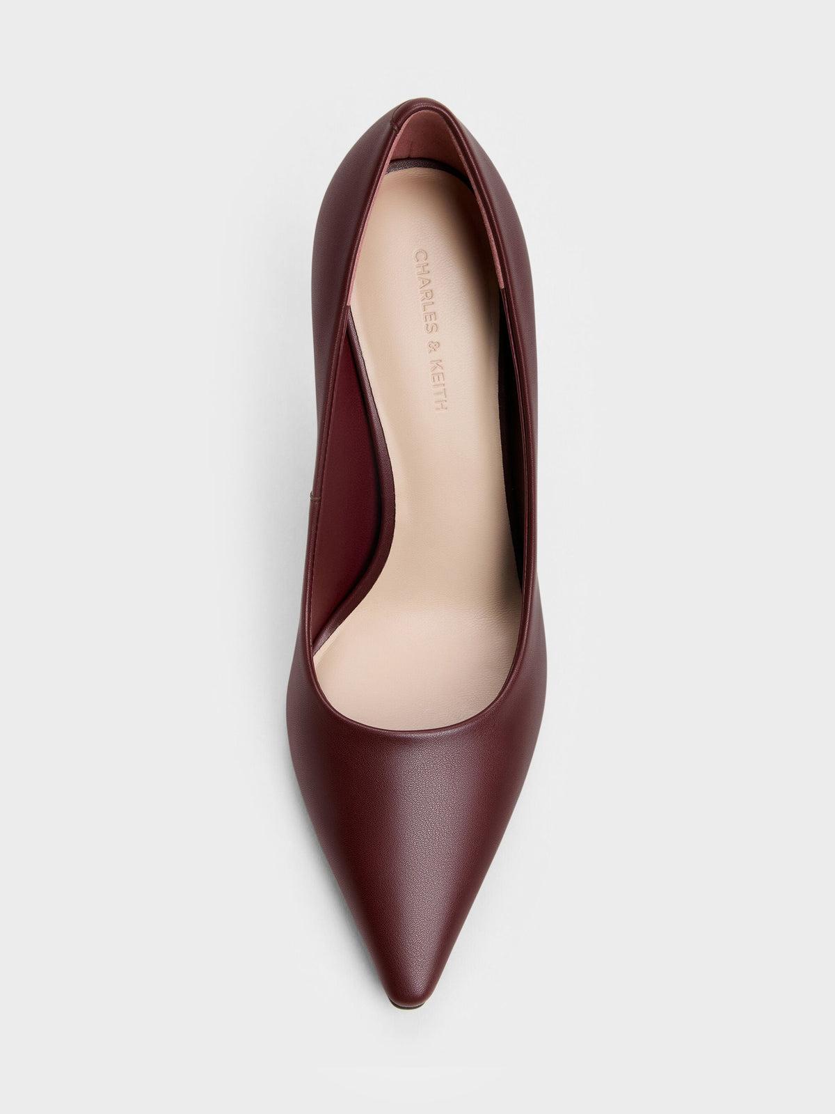 CHARLES & KEITH Value / Kerra Pointed High Heels - Burgundy