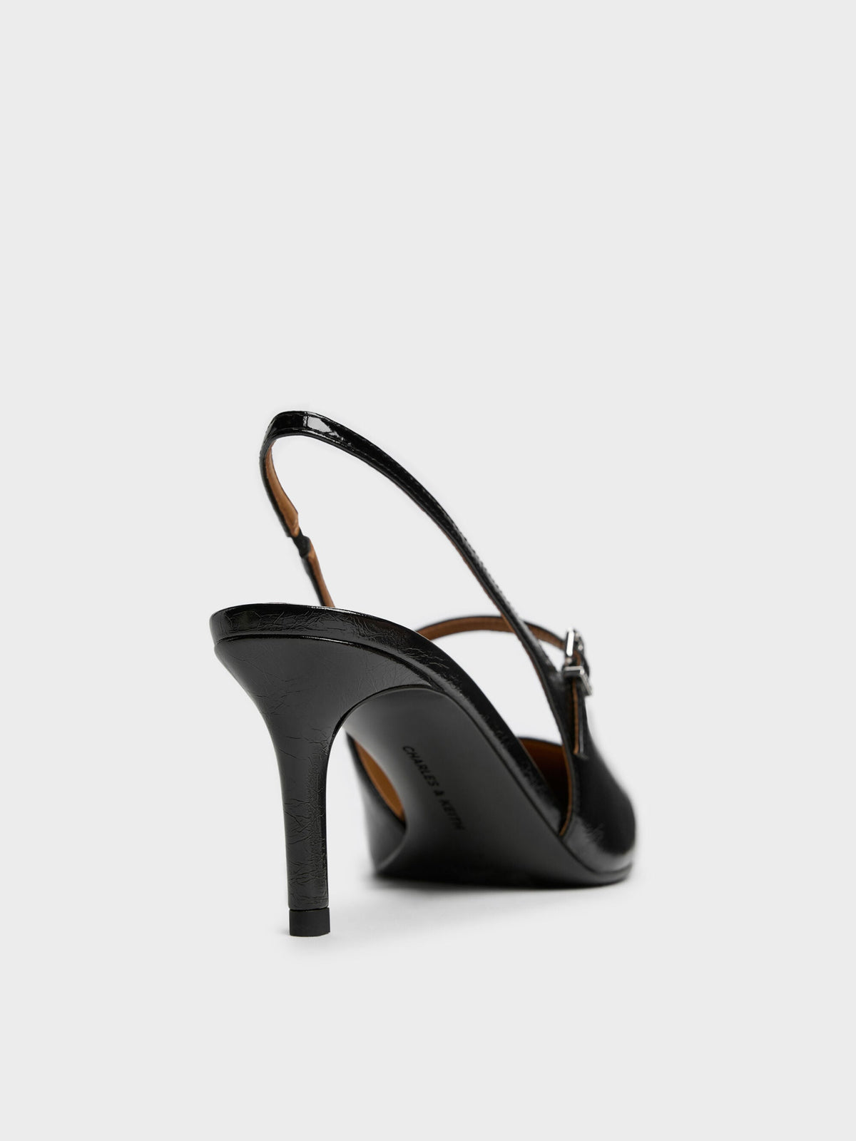 CHARLES & KEITH Trending / Pointed Slingback Mary Jane Pumps - Black