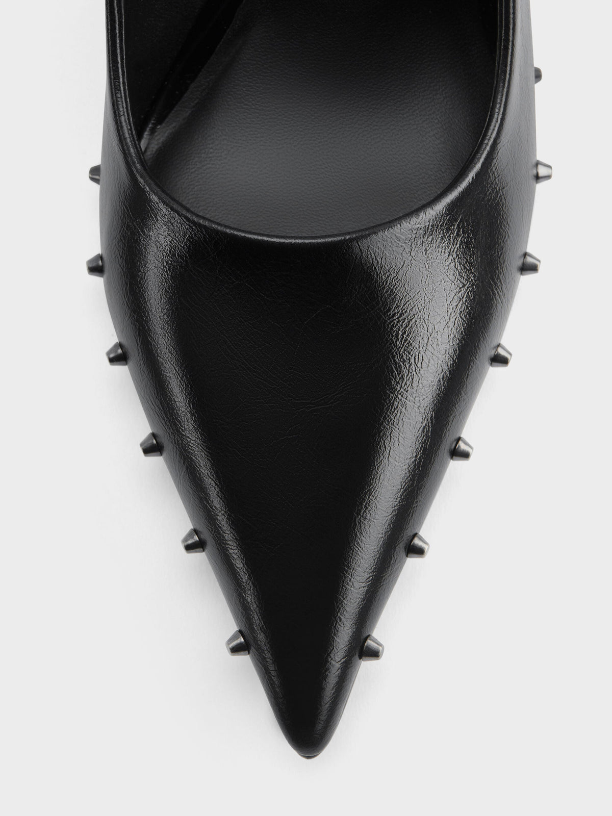 CHARLES & KEITH Top Pick / Coralie Studded Pointed Pumps - Black