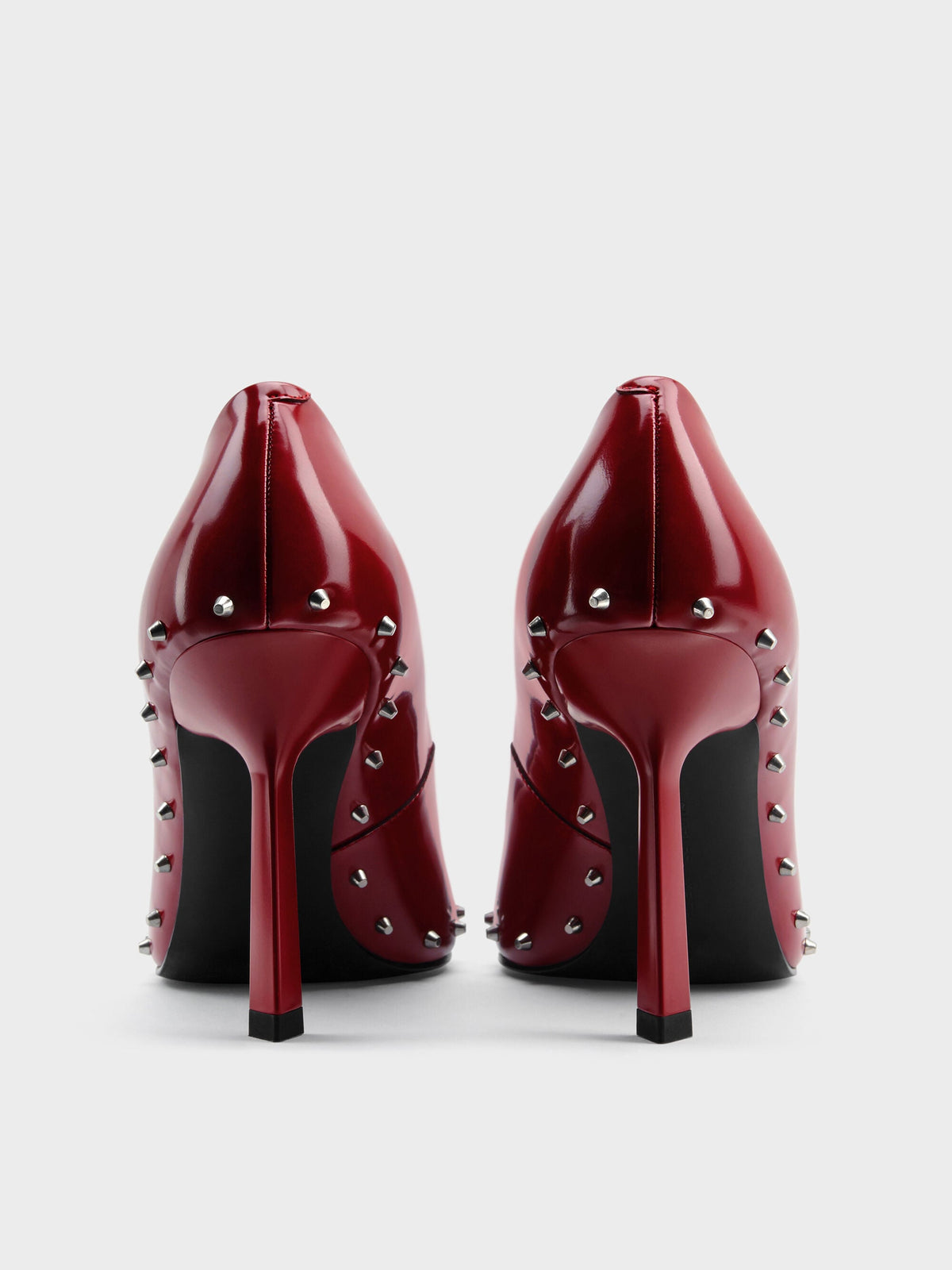 CHARLES & KEITH Sale / Coralie Studded Pointed Pumps - Red