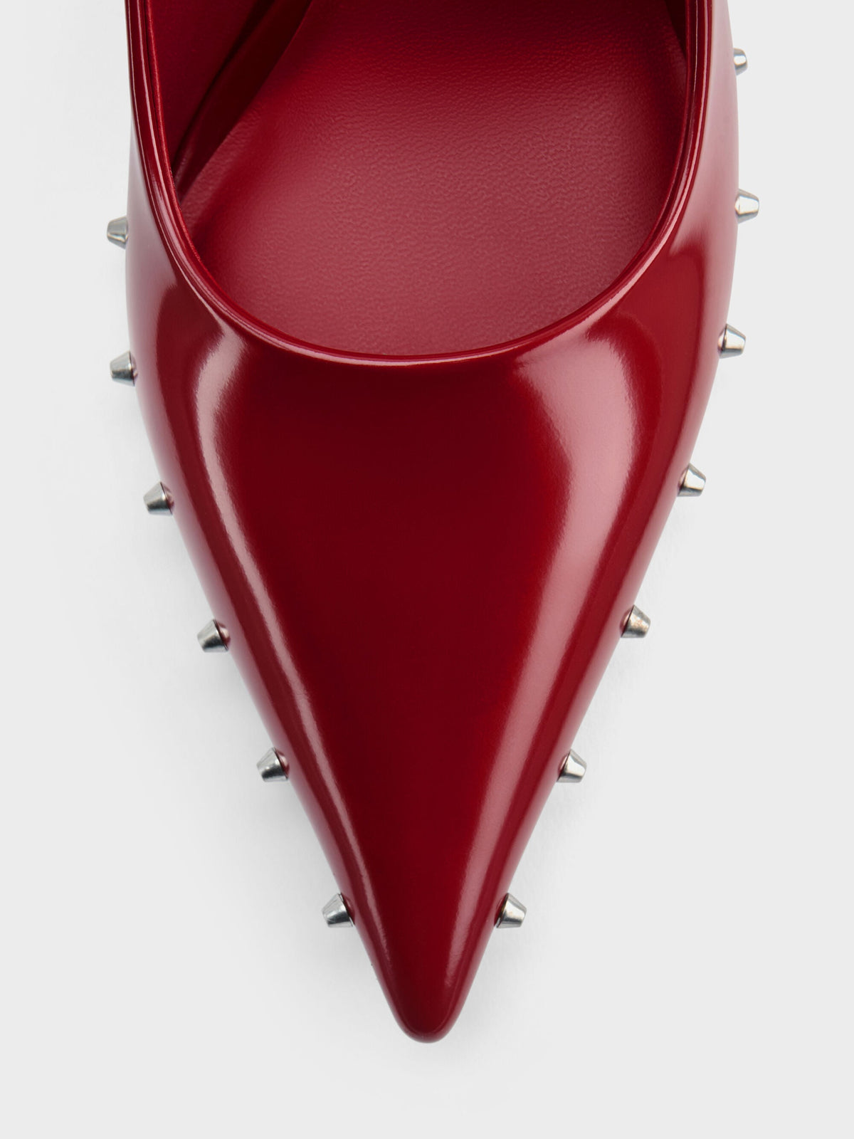 CHARLES & KEITH Sale / Coralie Studded Pointed Pumps - Red