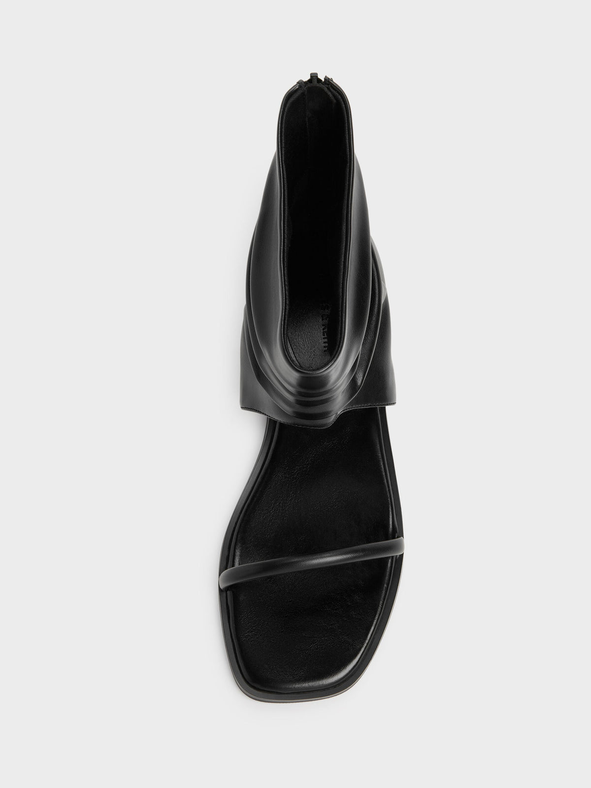CHARLES & KEITH Quality / Joplin Ruched Boot Sandals - Black