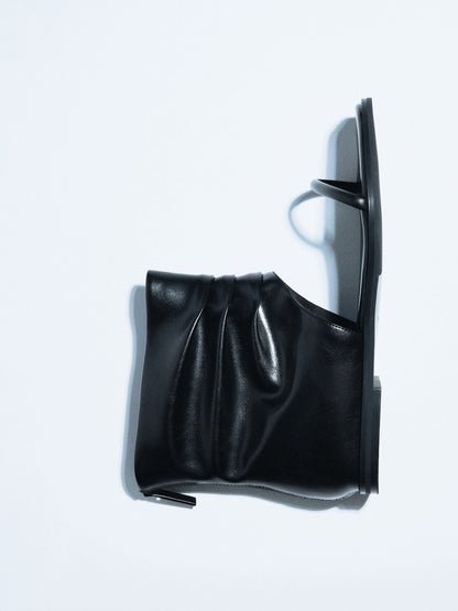 CHARLES & KEITH Quality / Joplin Ruched Boot Sandals - Black