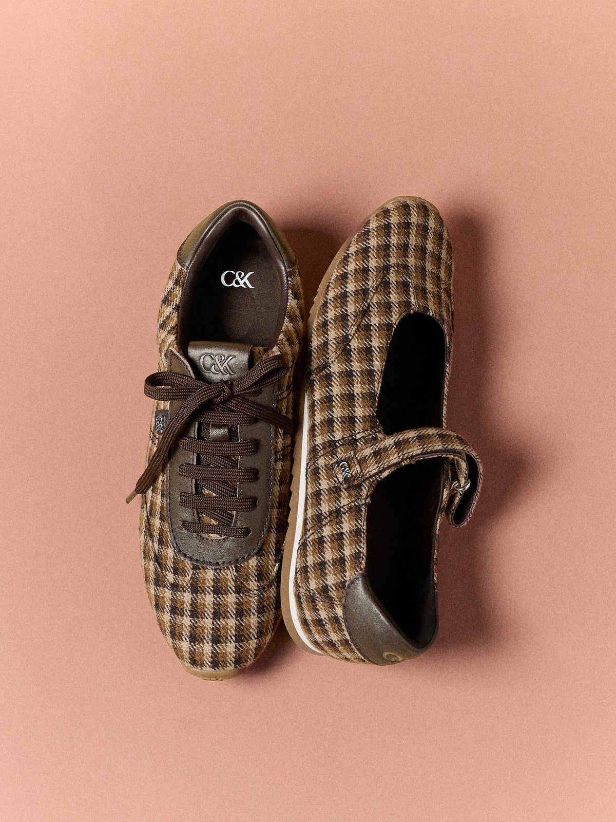 CHARLES & KEITH Featured / Jace Leather Checkered Mary Jane Sneakers - Multi