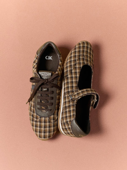 CHARLES & KEITH Featured / Jace Leather Checkered Mary Jane Sneakers - Multi