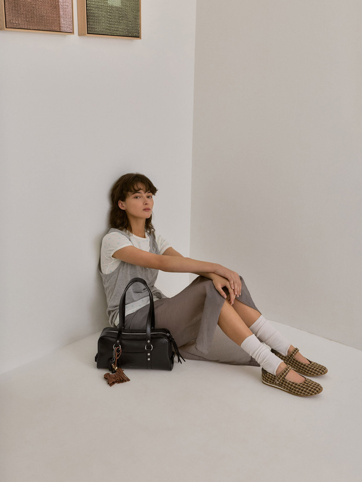 CHARLES & KEITH Featured / Jace Leather Checkered Mary Jane Sneakers - Multi
