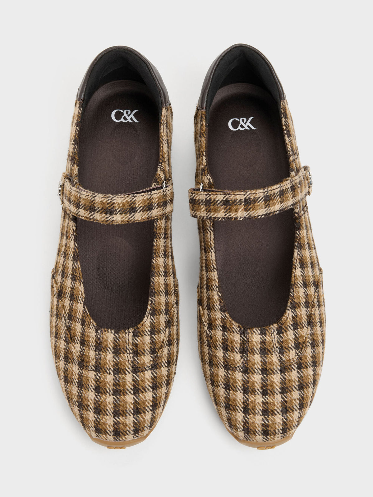 CHARLES & KEITH Featured / Jace Leather Checkered Mary Jane Sneakers - Multi
