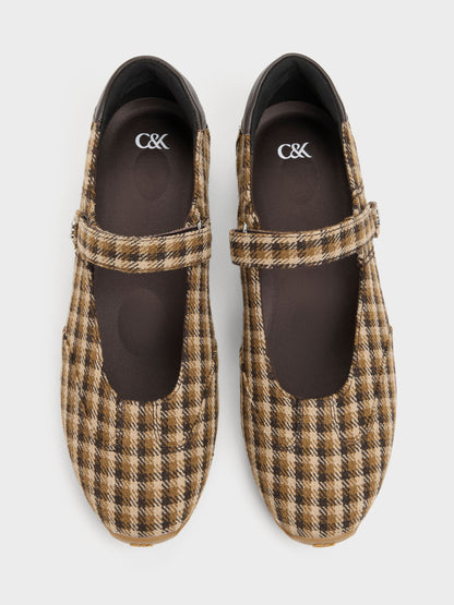 CHARLES & KEITH Featured / Jace Leather Checkered Mary Jane Sneakers - Multi