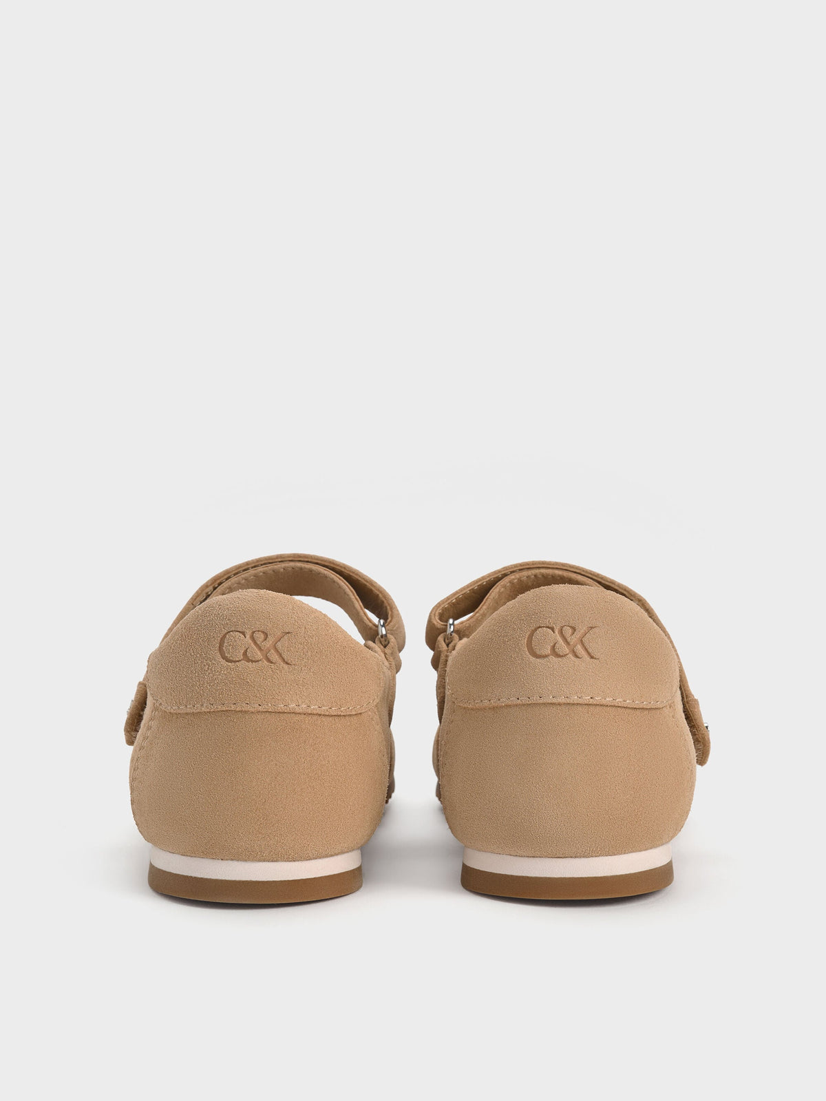 CHARLES & KEITH Premium / Jace Suede Mary Jane Sneakers - Beige