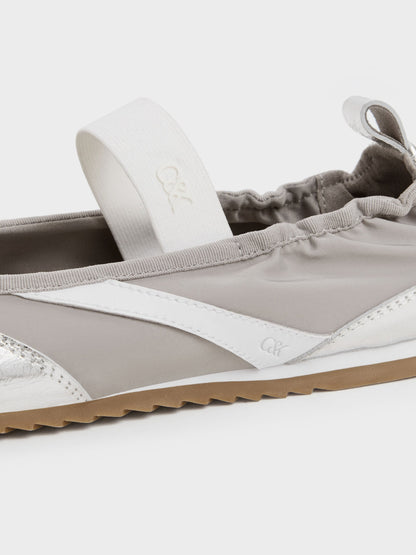 CHARLES & KEITH Essential / Jace Metallic Leather Mary Jane Sneakers - Silver