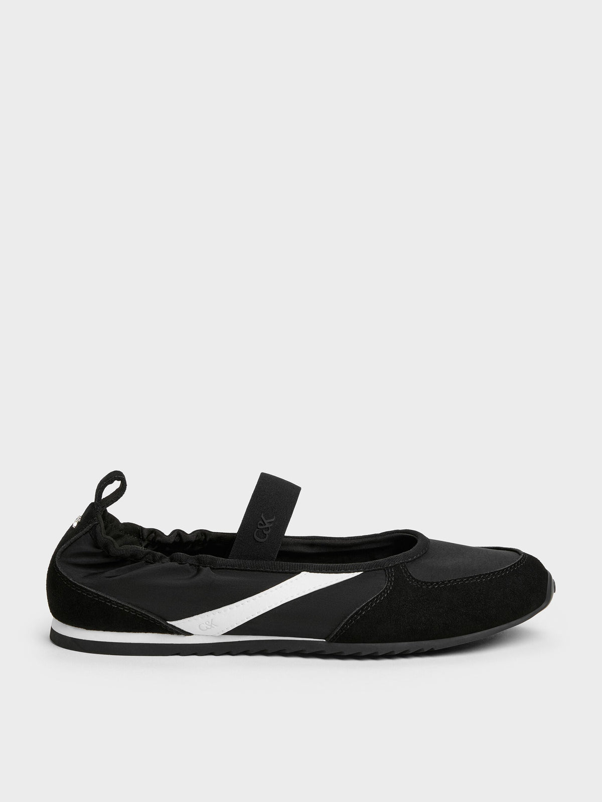 CHARLES & KEITH Premium / Jace Mary Jane Sneakers - Black Textured