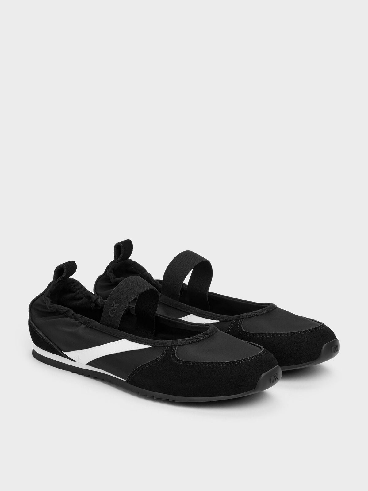 CHARLES & KEITH Premium / Jace Mary Jane Sneakers - Black Textured