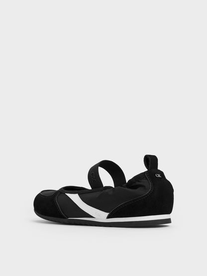 CHARLES & KEITH Premium / Jace Mary Jane Sneakers - Black Textured
