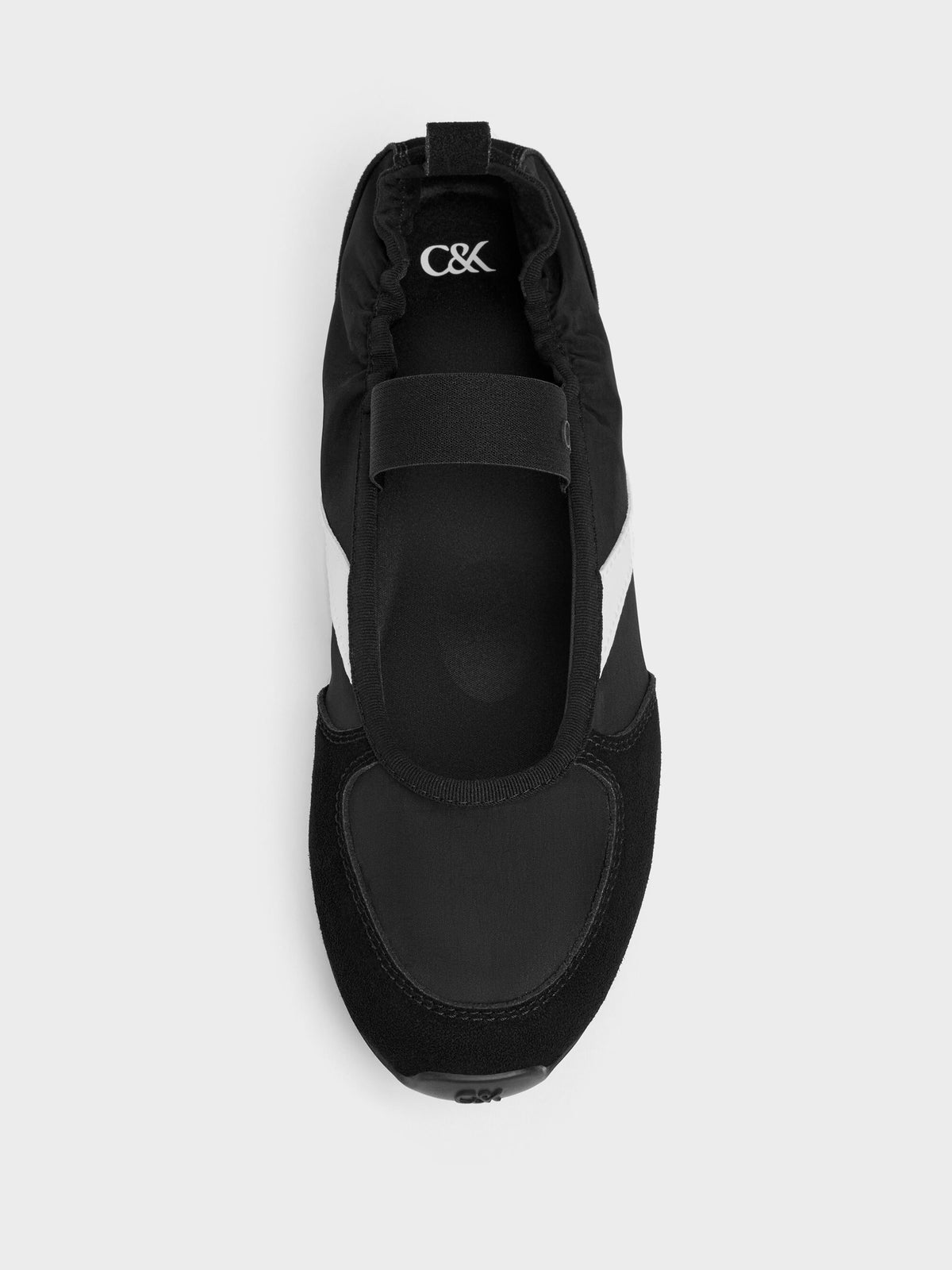 CHARLES & KEITH Premium / Jace Mary Jane Sneakers - Black Textured