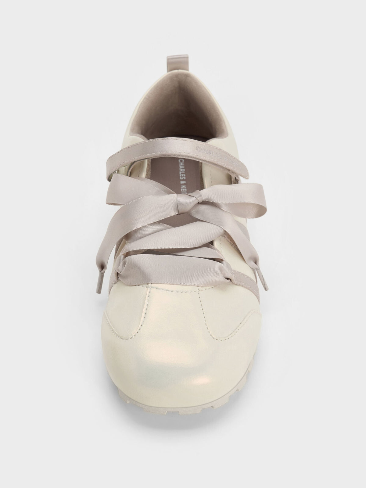 CHARLES & KEITH Trending / Silko Pearlescent Ballet Sneakers - Chalk