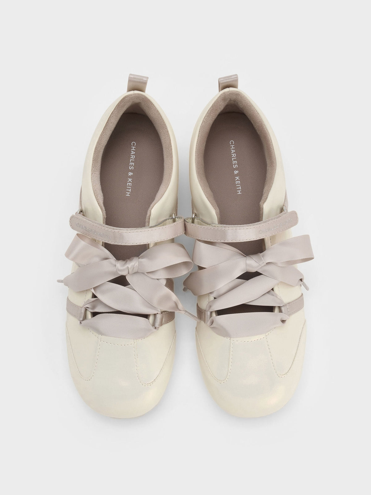 CHARLES & KEITH Trending / Silko Pearlescent Ballet Sneakers - Chalk