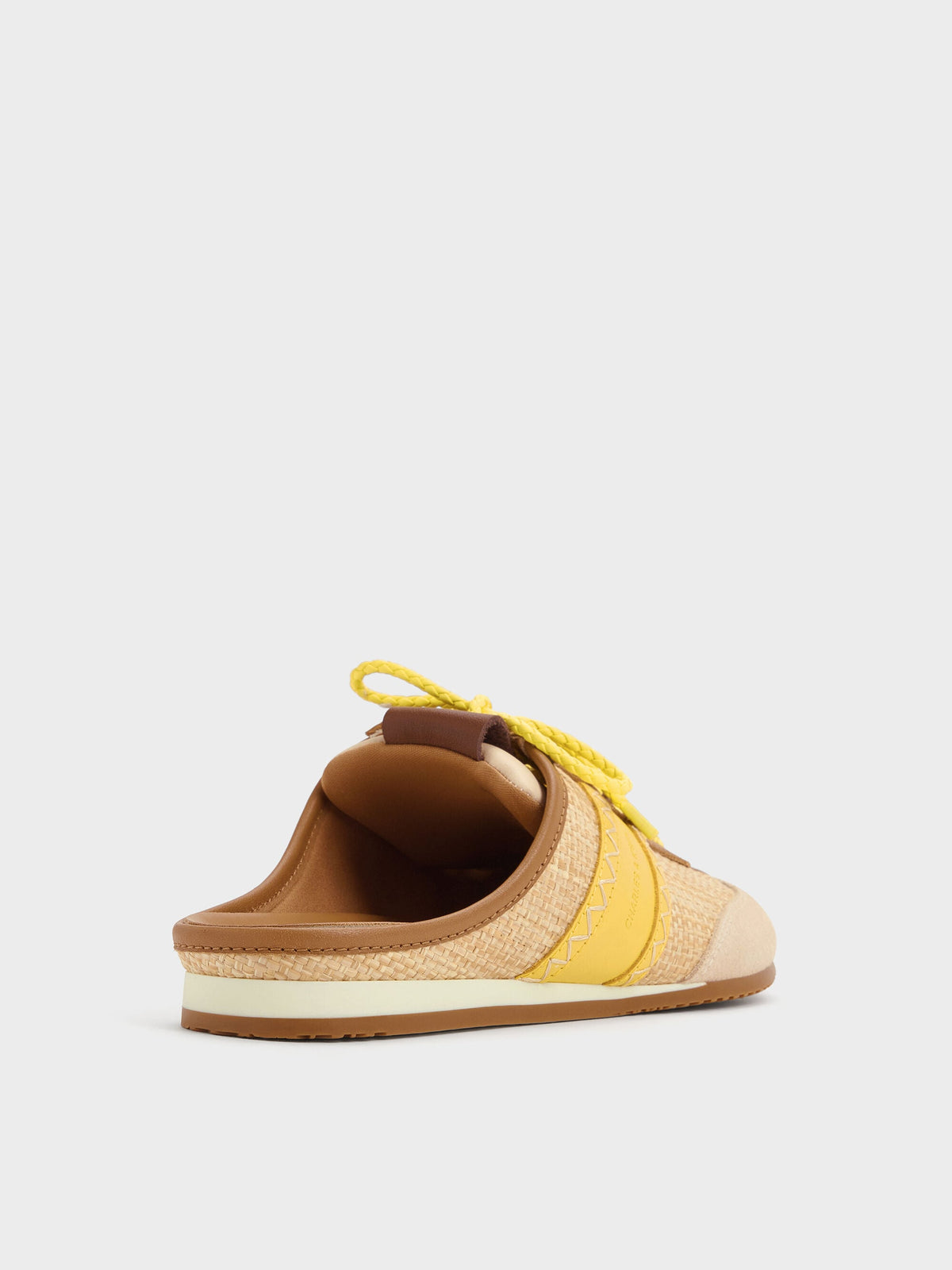 CHARLES & KEITH Great Value / Suede Woven Slip-On Sneakers - Beige