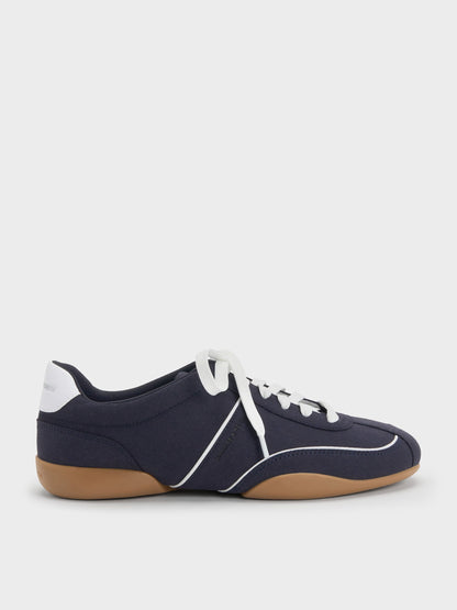 CHARLES & KEITH Featured / Louise Contrast-Trim Sneakers - Dark Blue