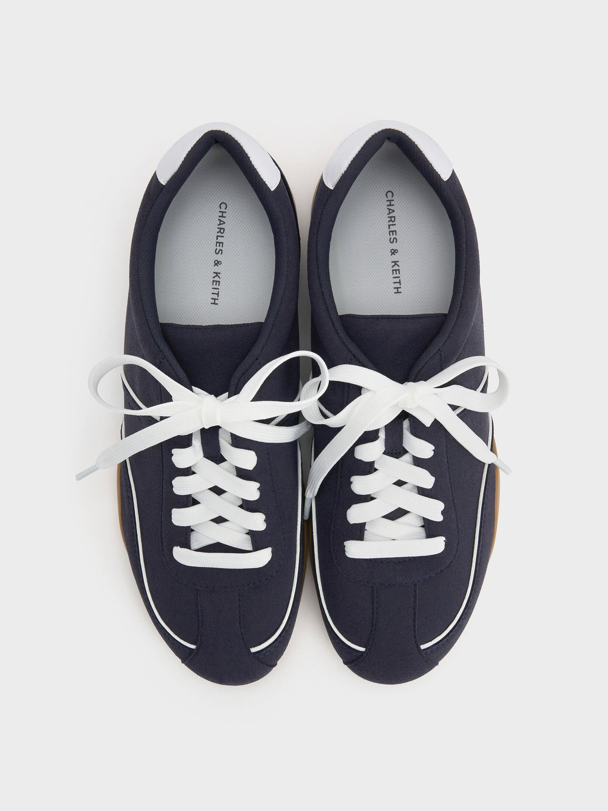 CHARLES & KEITH Featured / Louise Contrast-Trim Sneakers - Dark Blue
