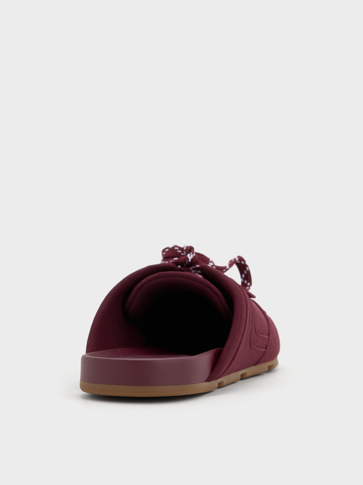 CHARLES & KEITH Popular / Lace-Up Sneaker Mules - Burgundy