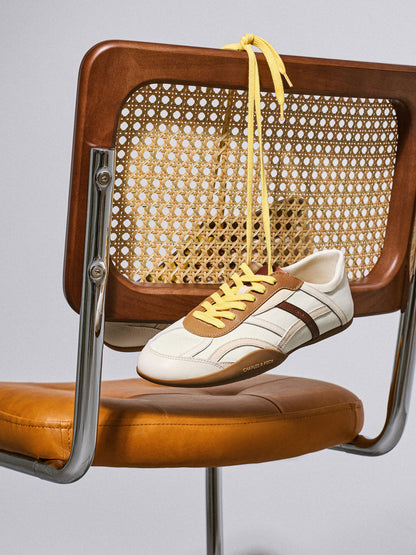CHARLES & KEITH Exclusive / Nylon & Leather Sneakers - Cream