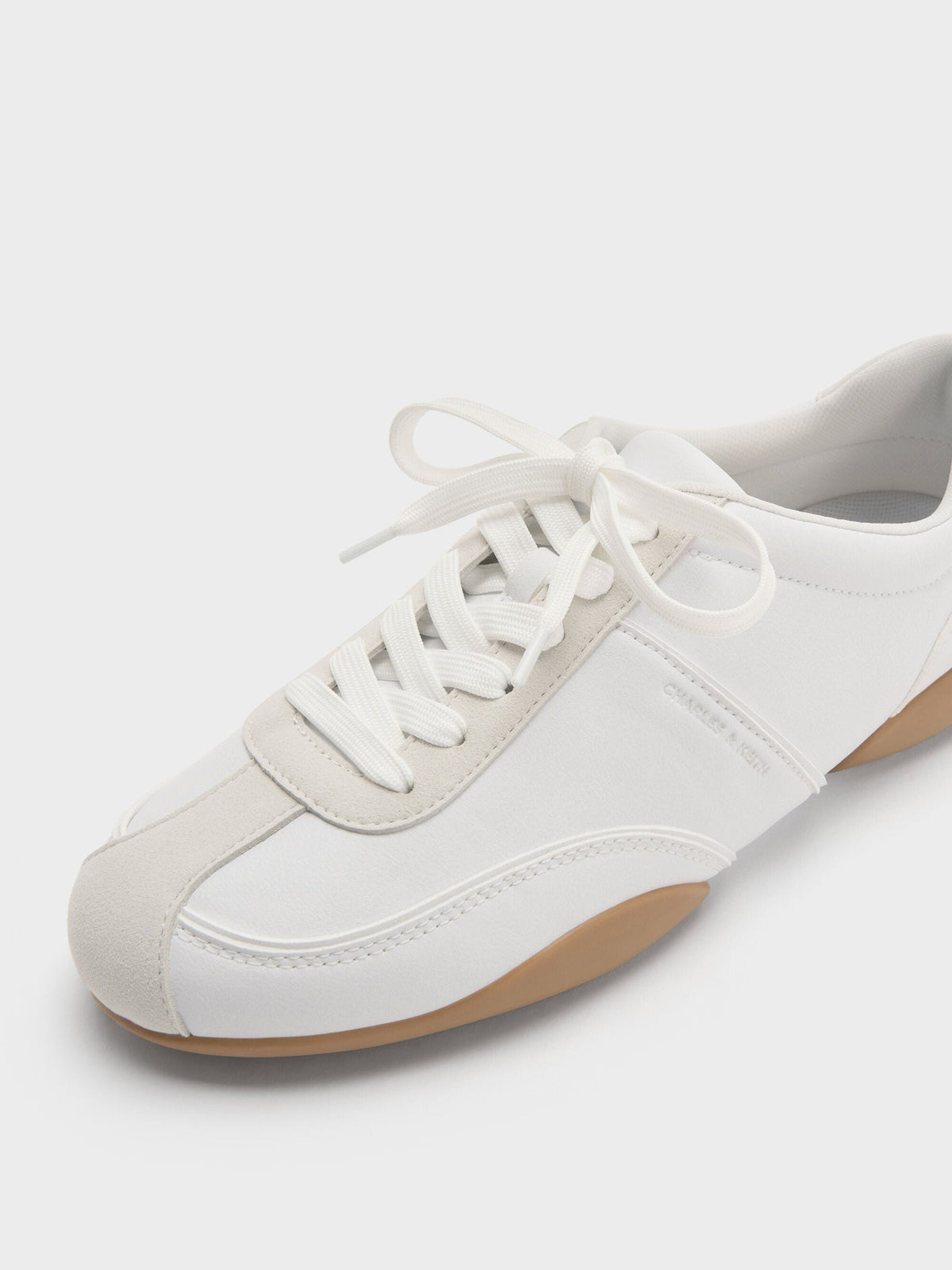 CHARLES & KEITH Discount / Louise Two-Tone Sneakers - White