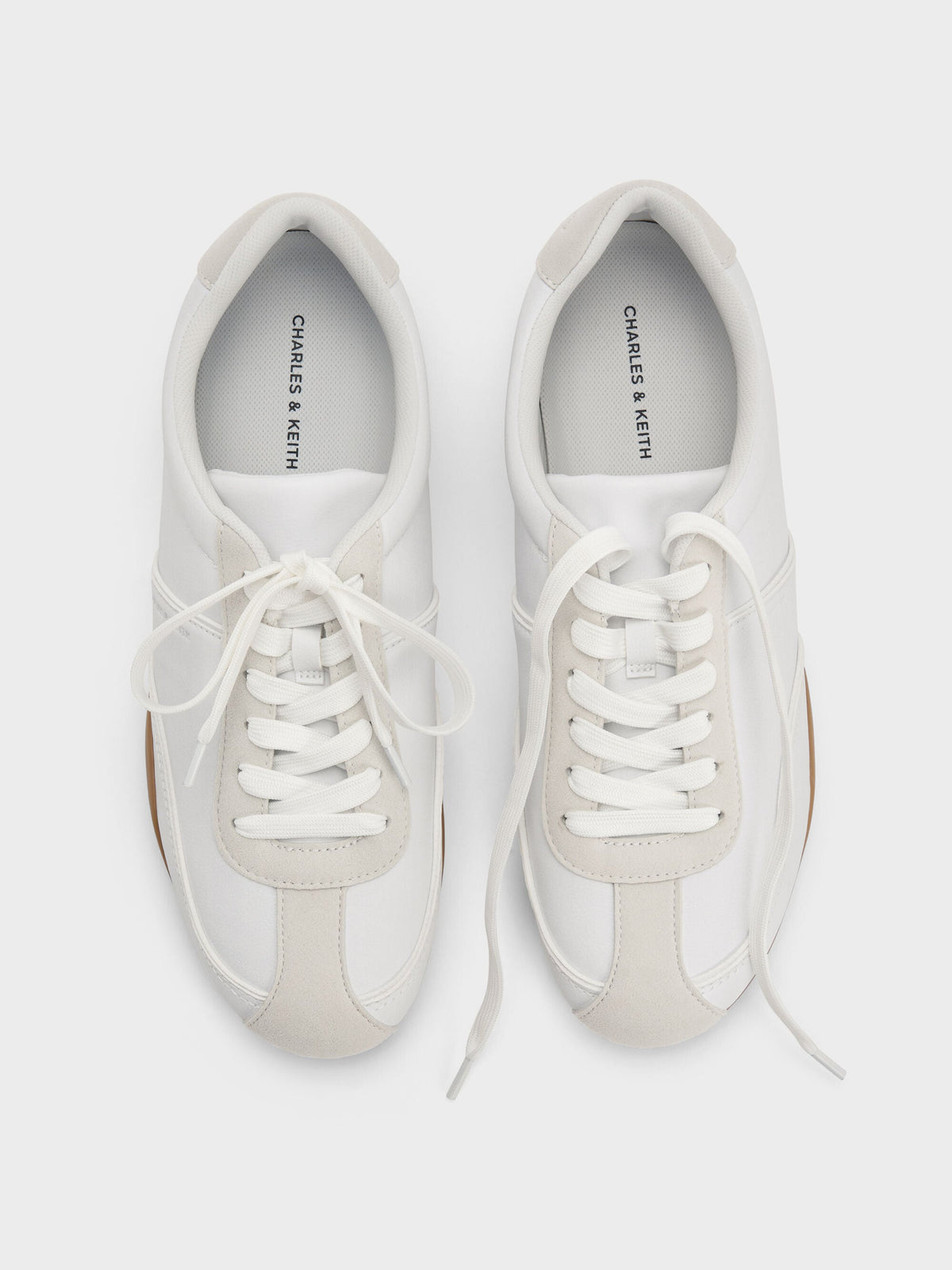 CHARLES & KEITH Discount / Louise Two-Tone Sneakers - White