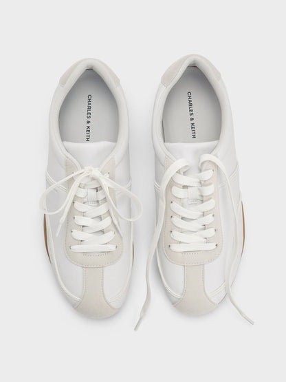 CHARLES & KEITH Discount / Louise Two-Tone Sneakers - White