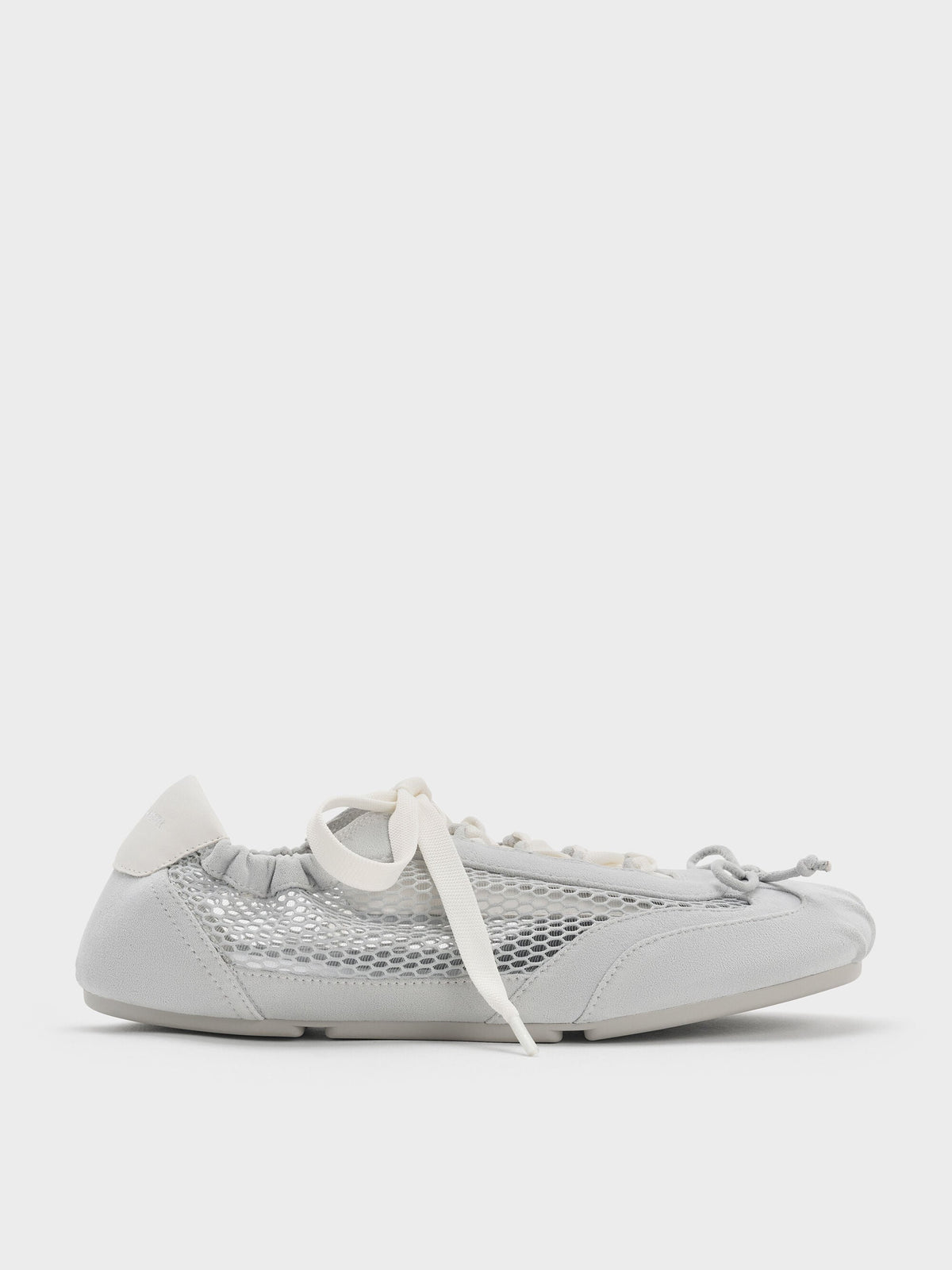 CHARLES & KEITH Best Price / Cece Mesh Ruched Bow Ballet Sneakers - Light Grey