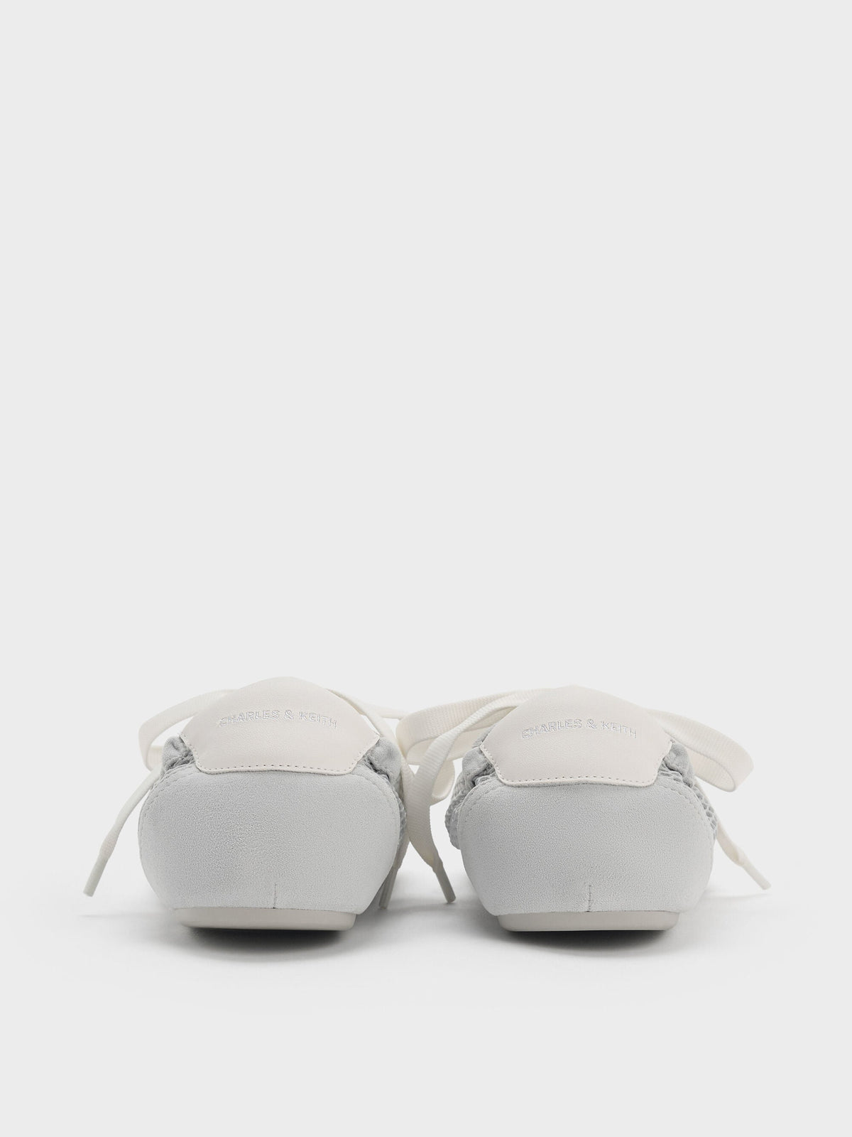 CHARLES & KEITH Best Price / Cece Mesh Ruched Bow Ballet Sneakers - Light Grey