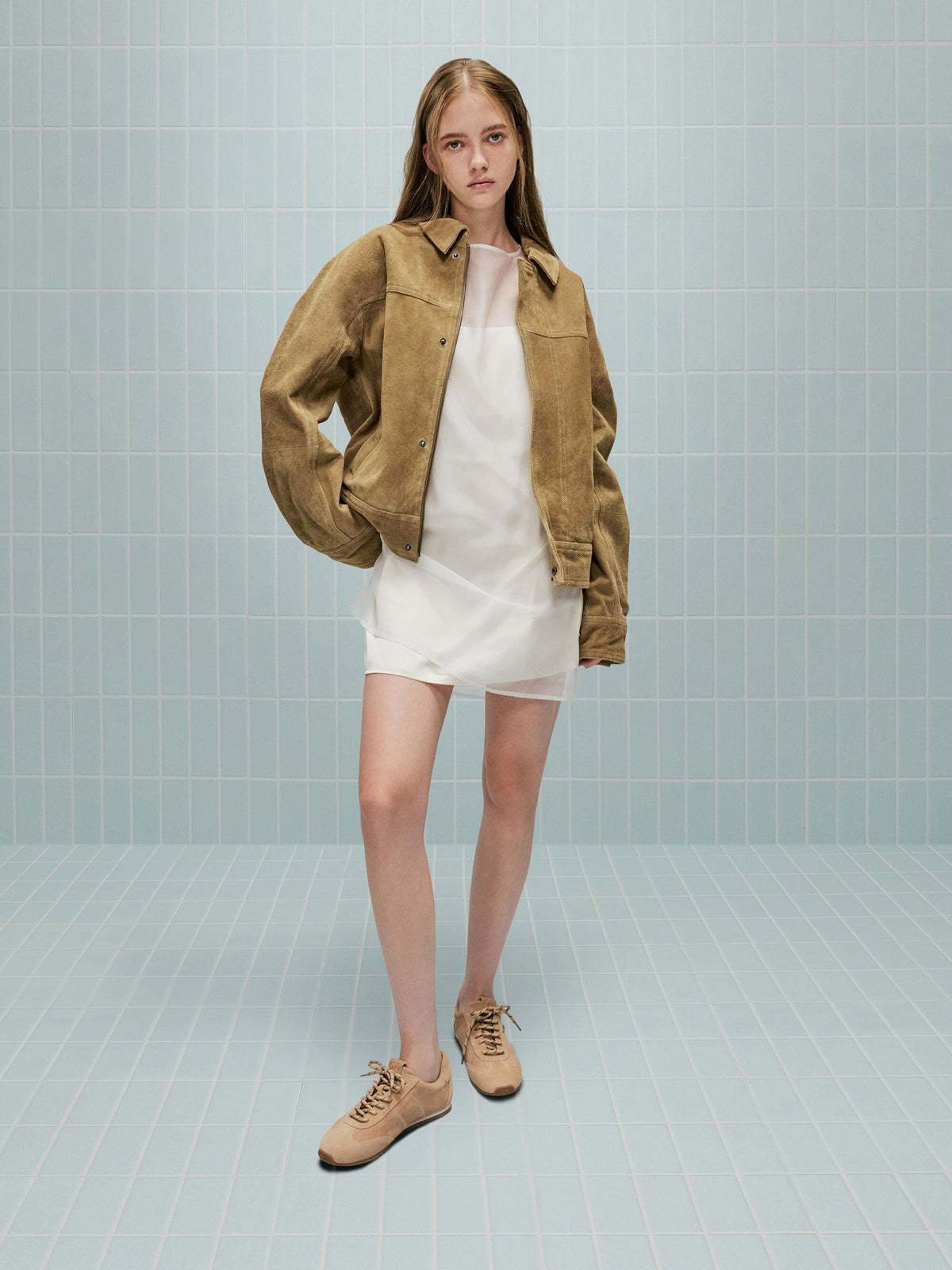 CHARLES & KEITH Sale / Jace Suede Sneakers - Beige