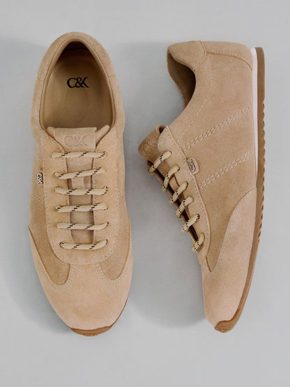 CHARLES & KEITH Sale / Jace Suede Sneakers - Beige
