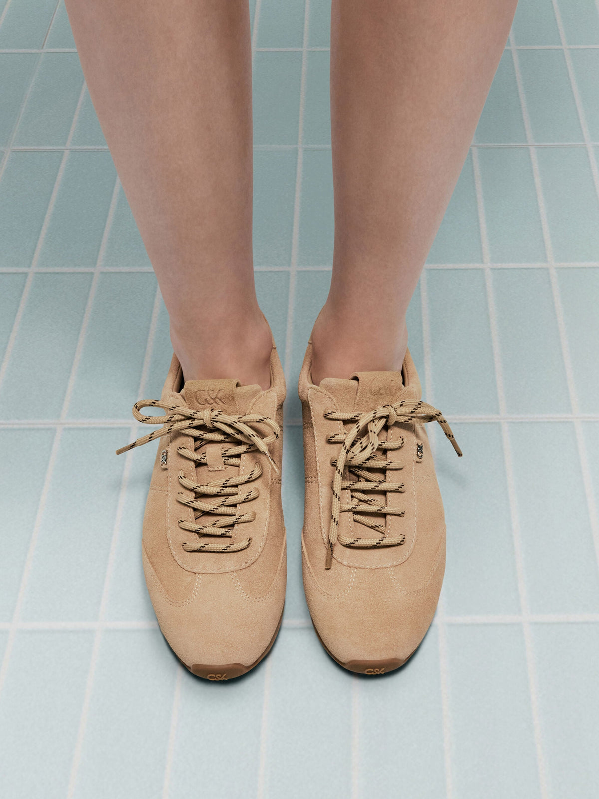 CHARLES & KEITH Sale / Jace Suede Sneakers - Beige