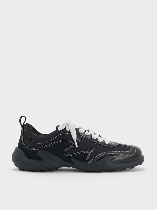 CHARLES & KEITH Featured / Minette Low-Top Sneakers - Black Textured