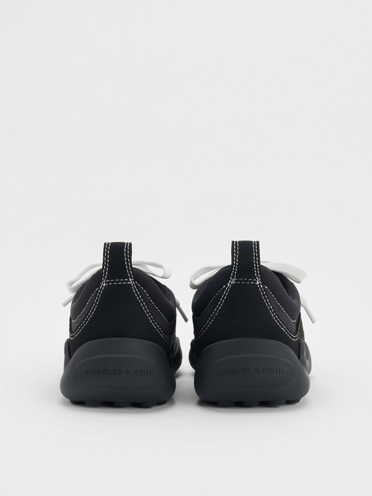 CHARLES & KEITH Featured / Minette Low-Top Sneakers - Black Textured