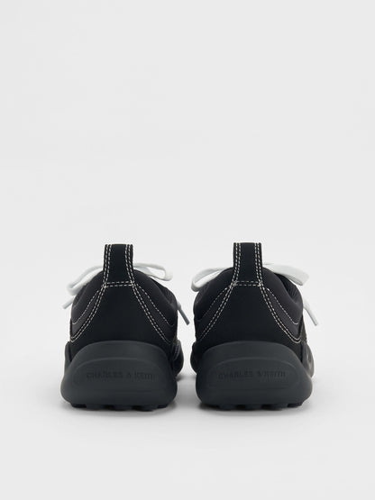 CHARLES & KEITH Featured / Minette Low-Top Sneakers - Black Textured