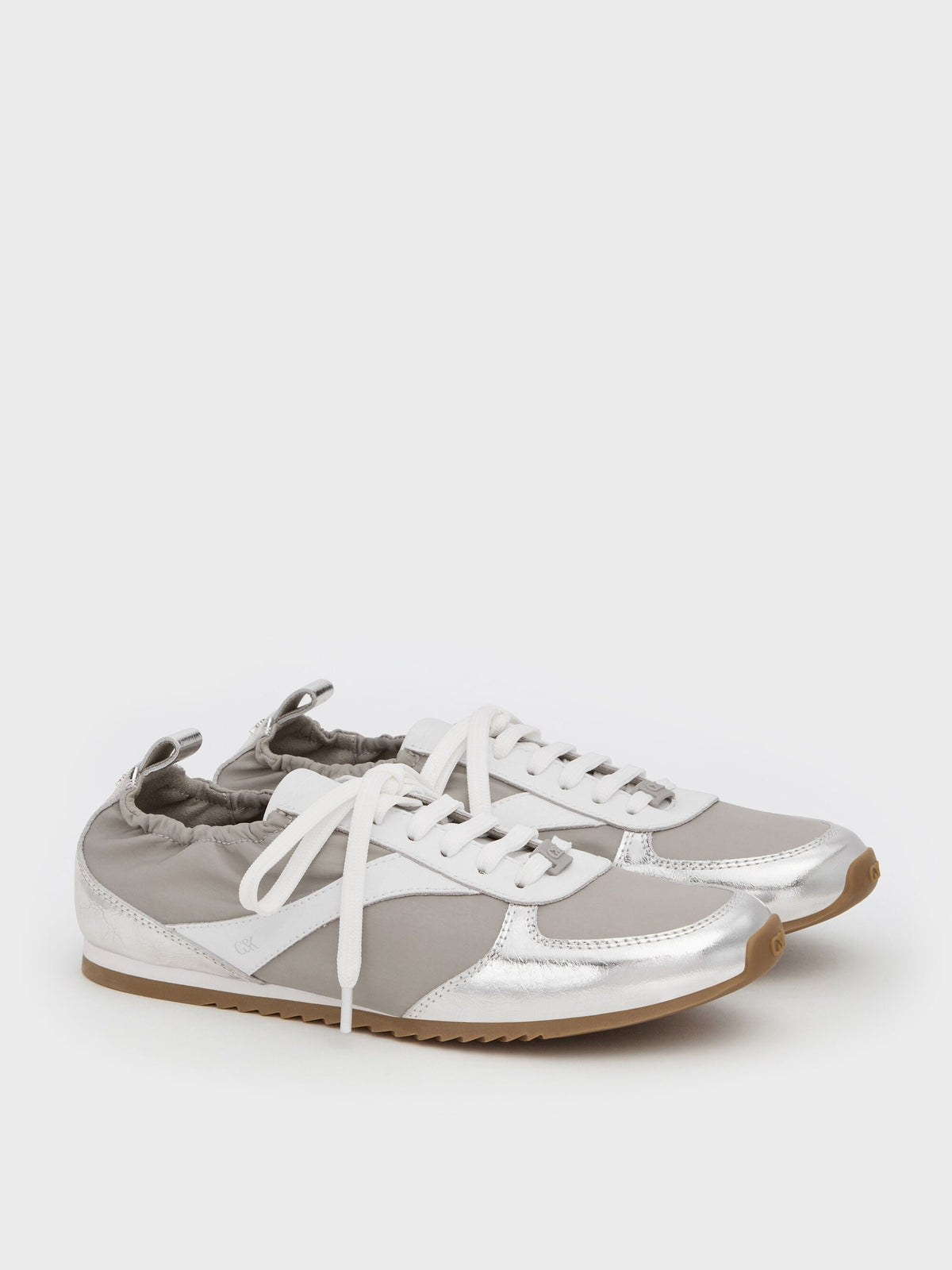 CHARLES & KEITH Featured / Jace Metallic Sneakers - Silver